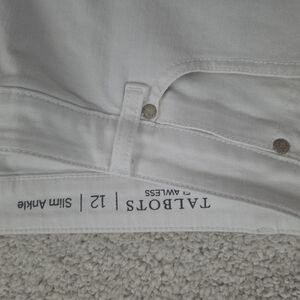 Talbots White Slim Ankle Jeans